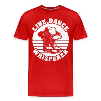 Danse en ligne Danse en ligne - T-shirt bio Premium Homme - rouge - Devant - Damien (186cm)