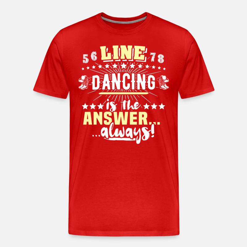 Line Dancing Sprüche - Männer Premium Bio T-Shirt - Rot