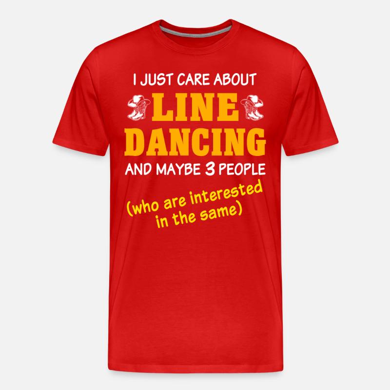 Line Dancing Sprüche - Männer Premium Bio T-Shirt - Rot
