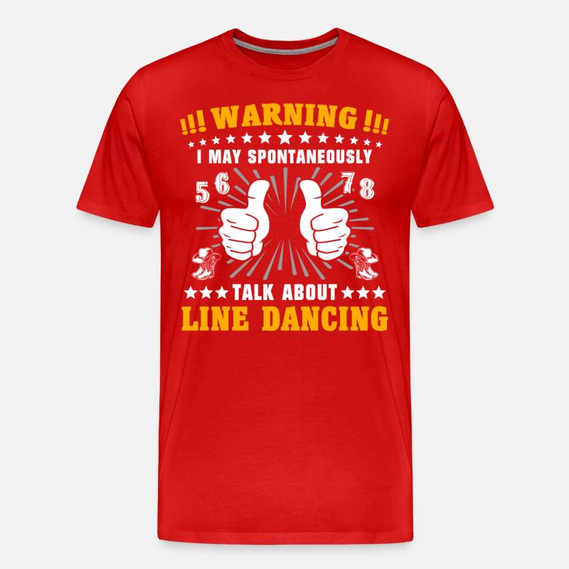 Line Dancing Talking - Männer Premium Bio T-Shirt - Rot