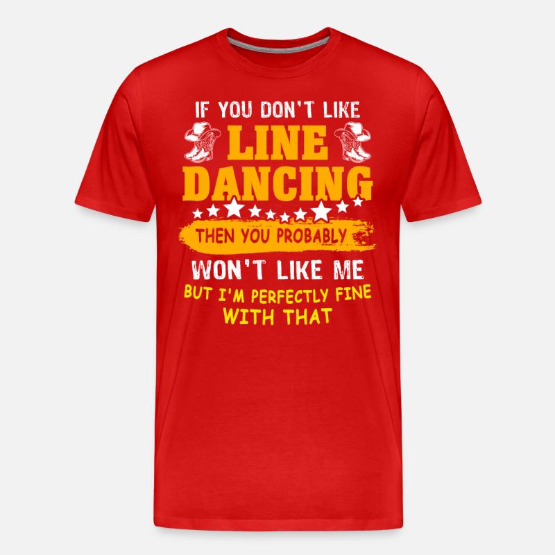 Line Dancer Line Dancing - Männer Premium Bio T-Shirt - Rot
