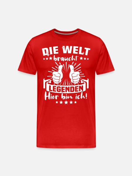 Legende Legenden - Männer Premium Bio T-Shirt - Rot