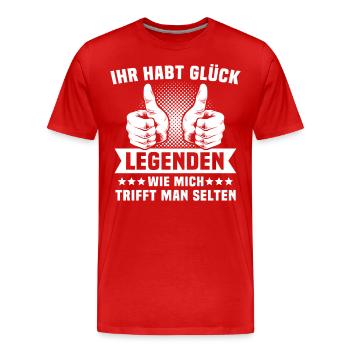 Legende Legenden - Männer Premium Bio T-Shirt - Rot - Vorne - Damien (186cm)