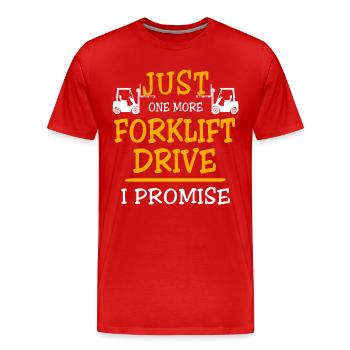 Chariot élévateur Conducteur de chariot élévateur - T-shirt bio Premium Homme - rouge - Devant - Damien (186cm)