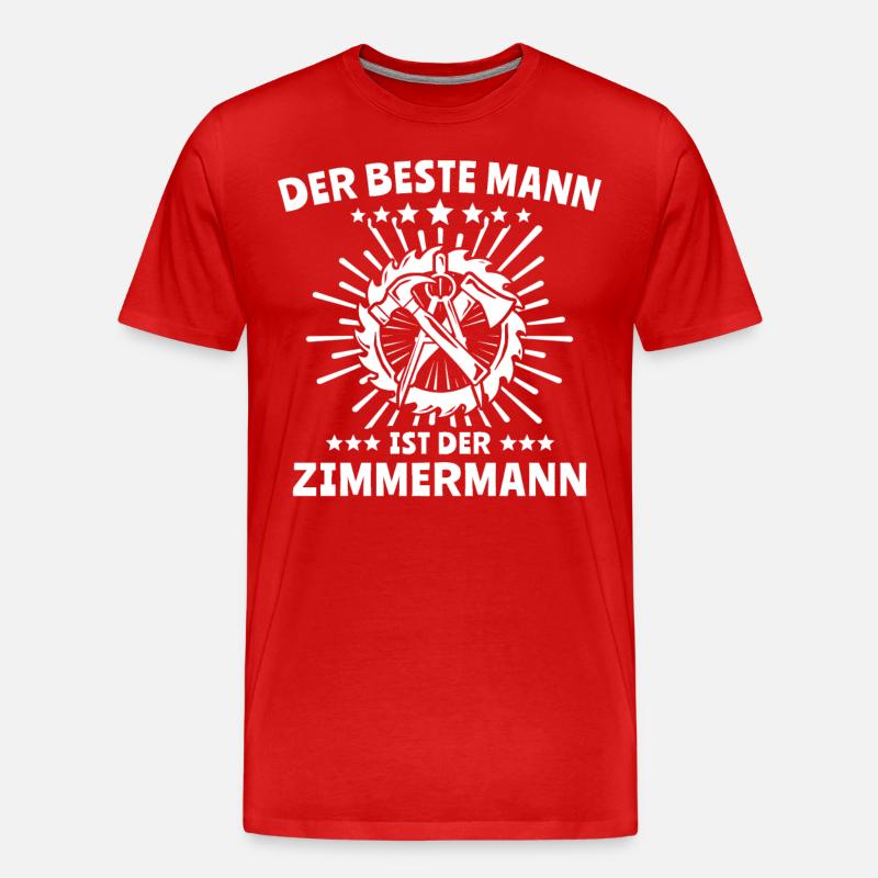 Bester Zimmermann Zimmerer - Männer Premium Bio T-Shirt - Rot