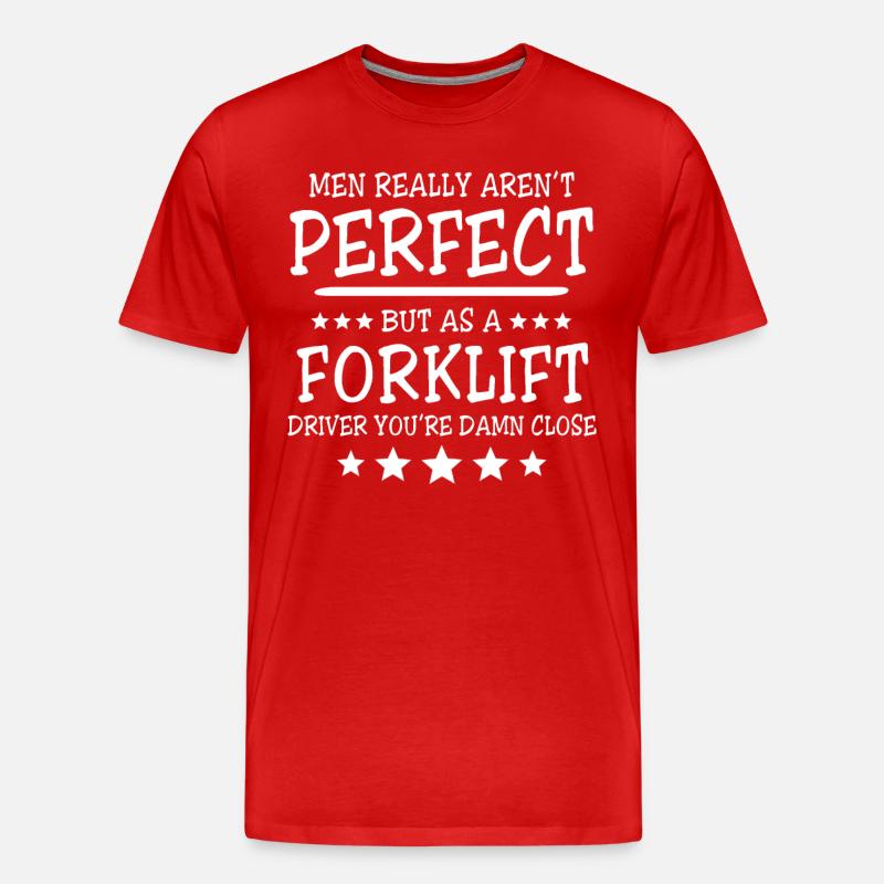 Staplerfahrer Stapler Gabelstapler - Männer Premium Bio T-Shirt - Rot