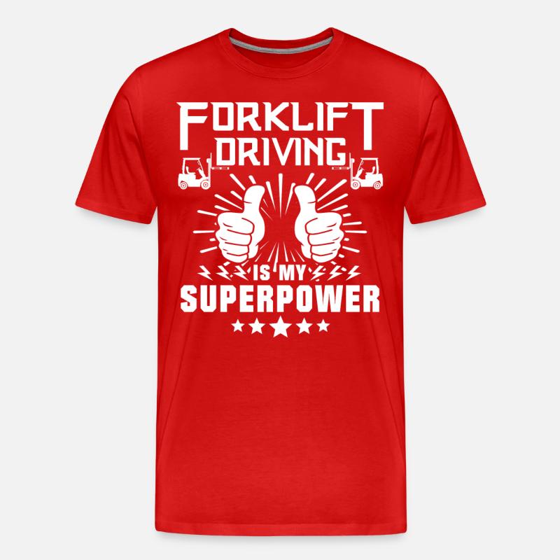 Stapler Staplerfahrer - Männer Premium Bio T-Shirt - Rot