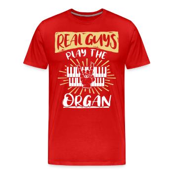 Orgues Organistes - T-shirt bio Premium Homme - rouge - Devant - Damien (186cm)