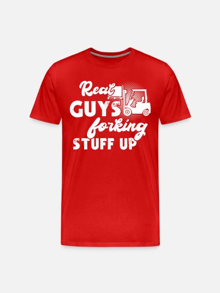 Gabelstapler Stapler Staplerfahrer - Männer Premium Bio T-Shirt - Rot