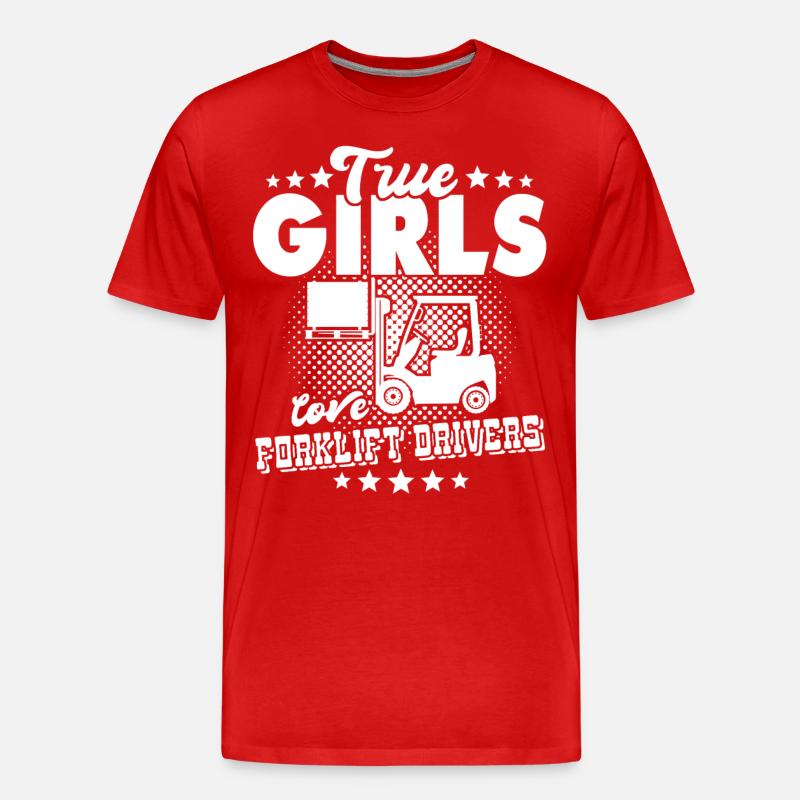 Staplerfahrer Gabelstapler - Männer Premium Bio T-Shirt - Rot
