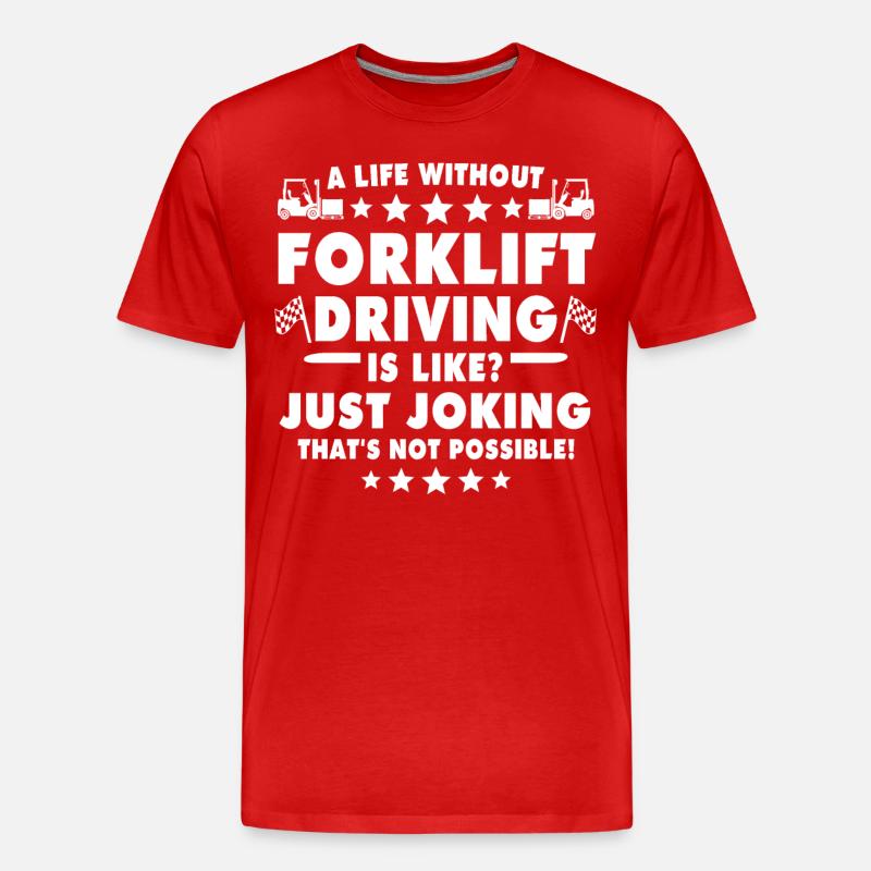 Gabelstapler Staplerfahrer - Männer Premium Bio T-Shirt - Rot