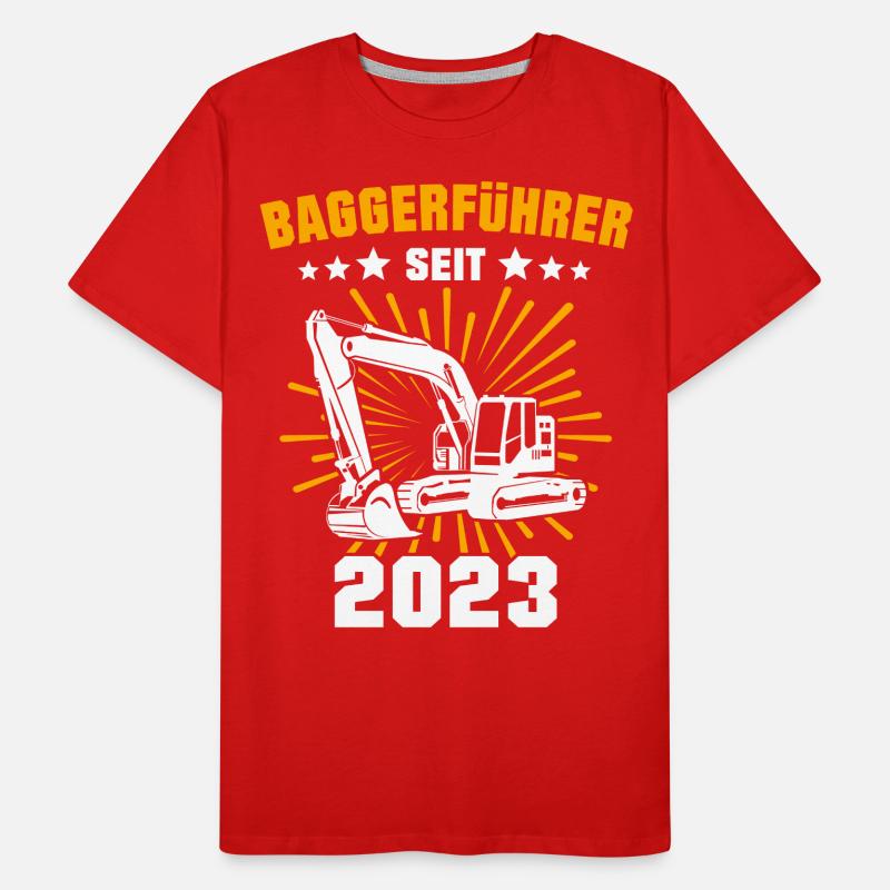 Baggerführer 2023 Baggerfahrer Bagger Männer Premium Bio T-Shirt