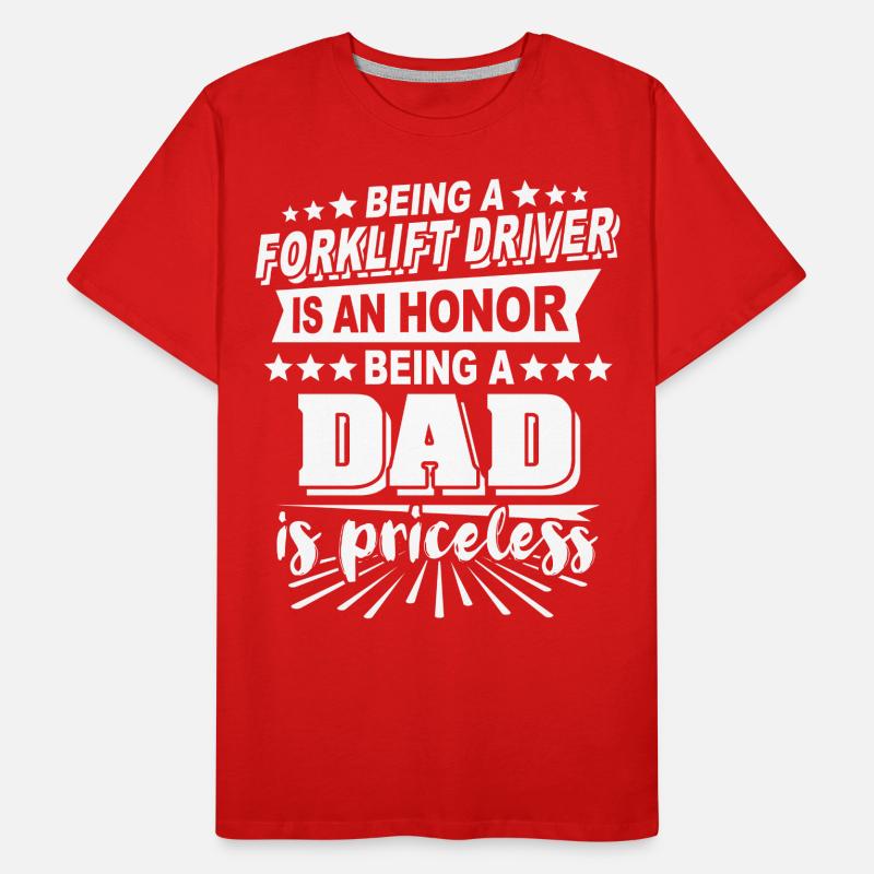 Forklift driver dad Men's Premium Organic T-Shirt
