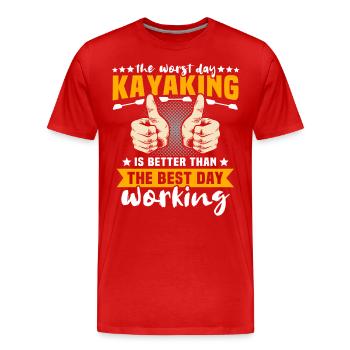 Kayak Kayakiste Kayak - T-shirt bio Premium Homme - rouge - Devant - Damien (186cm)