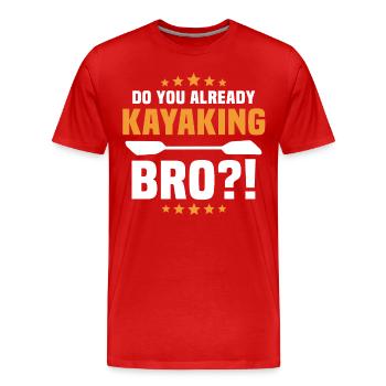 Kayak Kayakiste Kayak - T-shirt bio Premium Homme - rouge - Devant - Damien (186cm)
