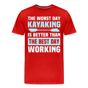 Kayak Kayakiste Kayak - T-shirt bio Premium Homme - rouge - Devant - Damien (186cm)