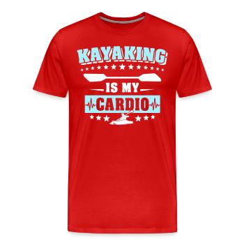 Kayak Kayakiste Kayak - T-shirt bio Premium Homme - rouge - Devant - Damien (186cm)