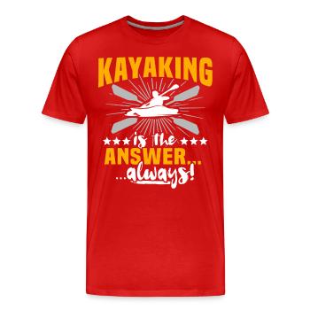 Kayak Kayakiste Kayak - T-shirt bio Premium Homme - rouge - Devant - Damien (186cm)