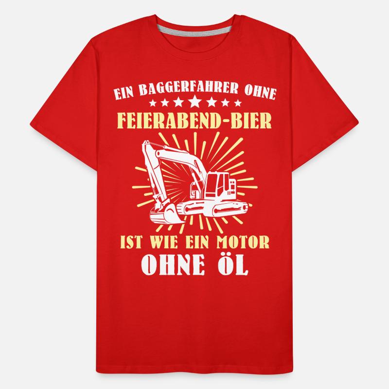 Baggerfuehrer Baggerfahrer Männer Premium Bio T-Shirt