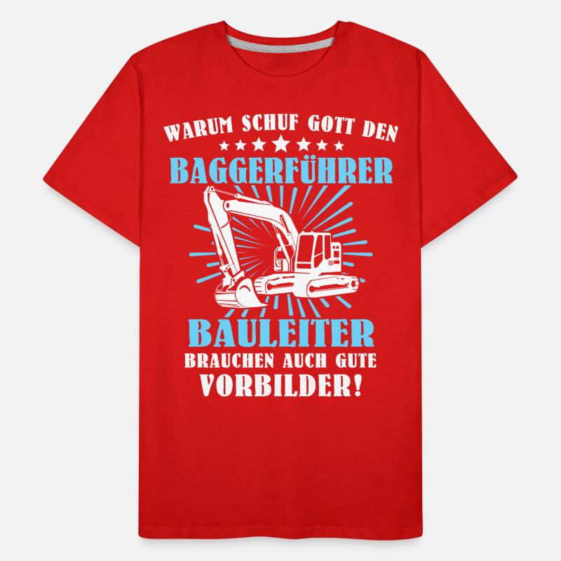 Baggerfuehrer Baggerfahrer Männer Premium Bio T-Shirt