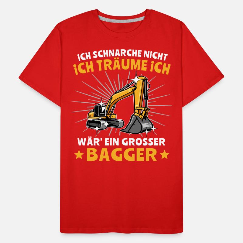 Baggerführer Bagger Baggerfahrer Männer Premium Bio T-Shirt