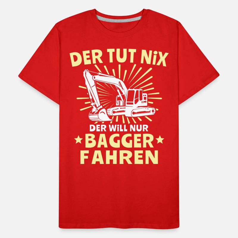 Baggerfuehrer Baggerfahrer Männer Premium Bio T-Shirt