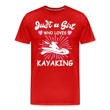 Kayak Filles Kayak - T-shirt bio Premium Homme - rouge - Devant - Damien (186cm)
