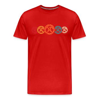 Charpentier charpentier - T-shirt bio Premium Homme - rouge - Devant - Damien (186cm)