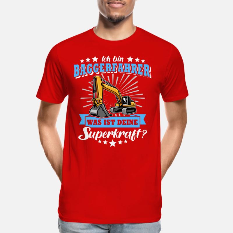 Baggerführer Bagger Baggerfahrer Männer Premium Bio T-Shirt