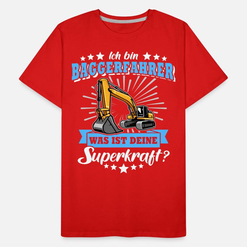 Baggerführer Bagger Baggerfahrer Männer Premium Bio T-Shirt