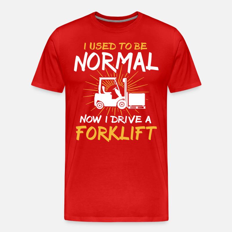 Gabelstapler Staplerfahrer - Männer Premium Bio T-Shirt - Rot