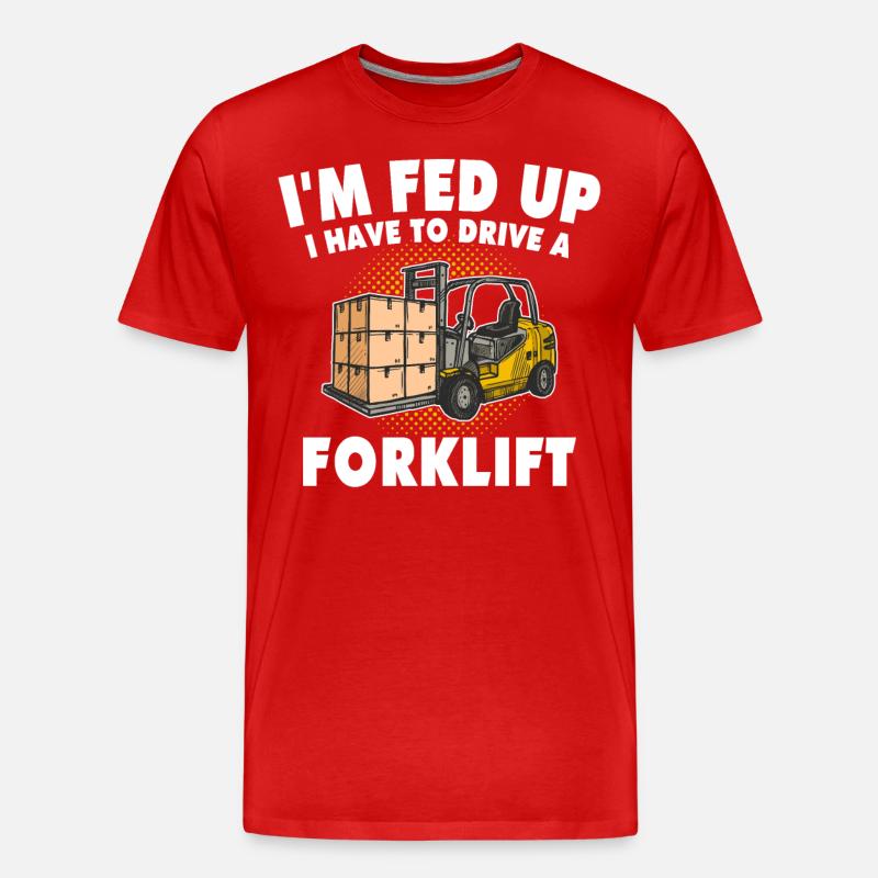 Chariot élévateur à fourche - T-shirt bio Premium Homme - rouge
