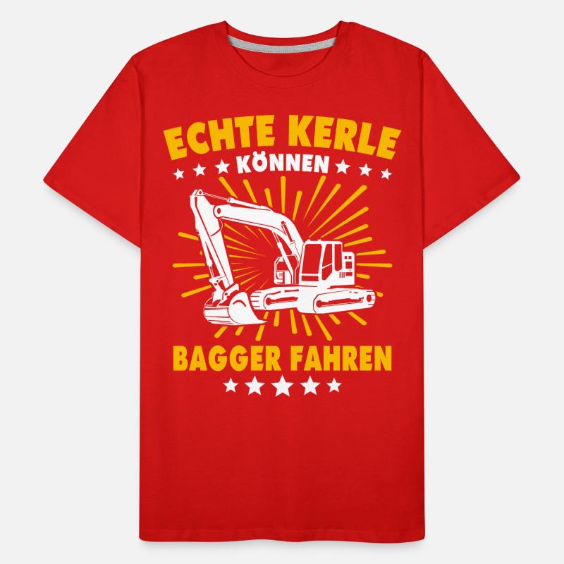 Baggerführer Bagger Baggerfahrer Männer Premium Bio T-Shirt