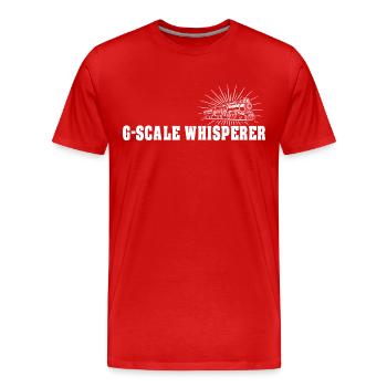Chemin de fer de jardin Chemin de fer murmurant Jardin - T-shirt bio Premium Homme - rouge - Devant - Damien (186cm)