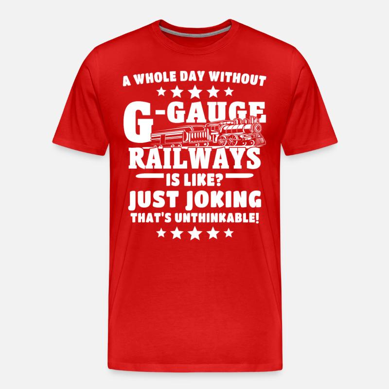 Spur G Modelleisenbahn Gartenbahn - Männer Premium Bio T-Shirt - Rot