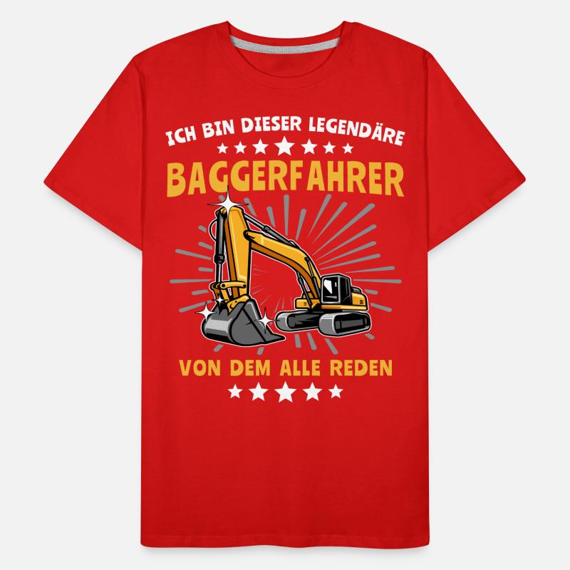 Baggerfahrer Bagger Männer Premium Bio T-Shirt