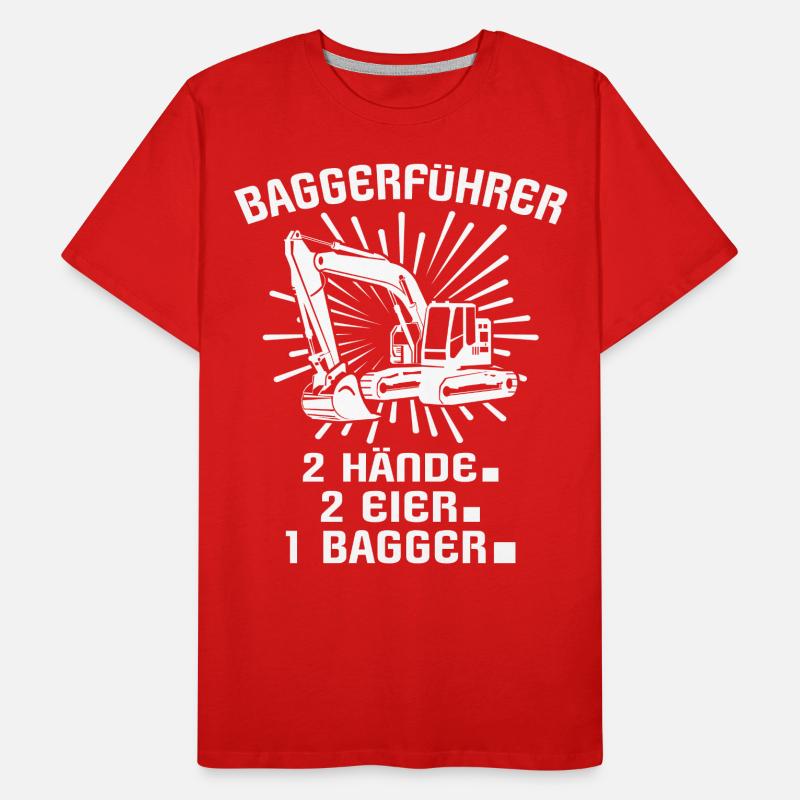 Baggerfahrer Bagger Männer Premium Bio T-Shirt