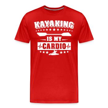 Kayaking Kayak Kayaker - Men's Premium Organic T-Shirt - red - Front - Damien (186cm)