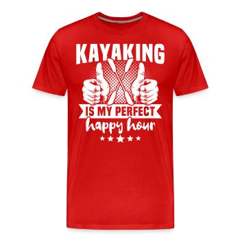 Kayaking Kayaker Kayak - Men's Premium Organic T-Shirt - red - Front - Damien (186cm)