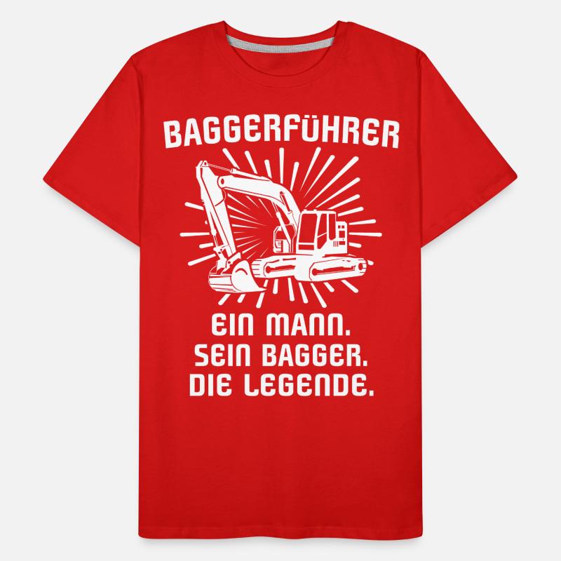 Baggerfuehrer Baggerfahrer Männer Premium Bio T-Shirt