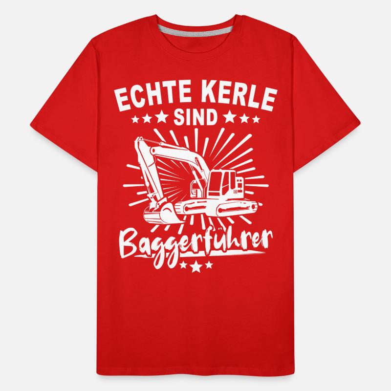 Baggerfuehrer Baggerfahrer Männer Premium Bio T-Shirt