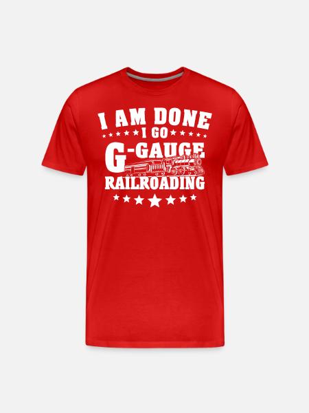 Garteneisenbahn Modellbahn Spur G - Männer Premium Bio T-Shirt - Rot