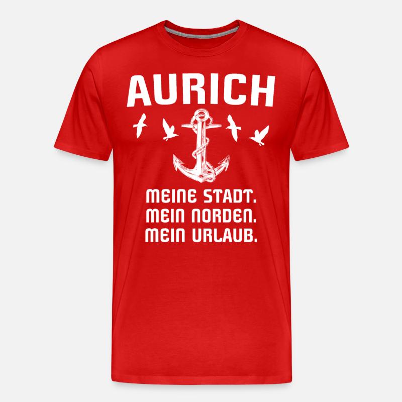 Aurich - Männer Premium Bio T-Shirt - Rot
