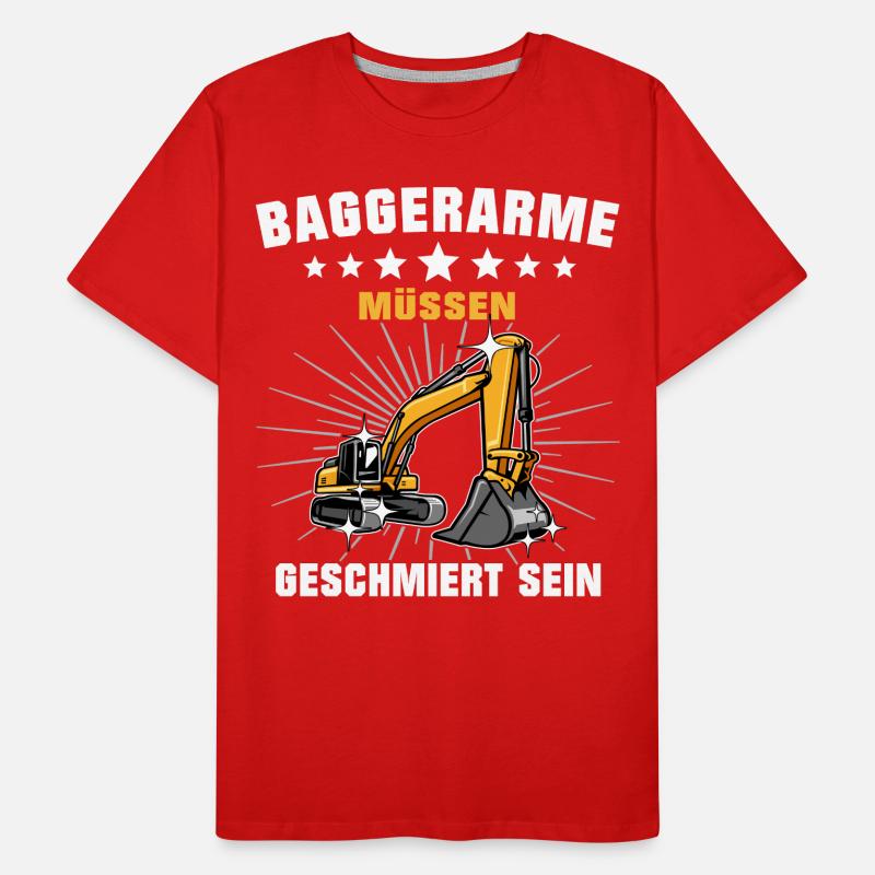 Baggerführer Bagger Baggerfahrer Männer Premium Bio T-Shirt