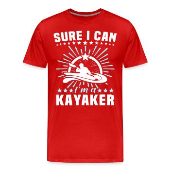 Kayaker Kayak Kayaking - Men's Premium Organic T-Shirt - red - Front - Damien (186cm)