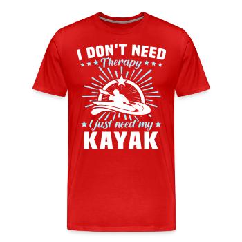 Kayaker Kayak Kayaking - Men's Premium Organic T-Shirt - red - Front - Damien (186cm)