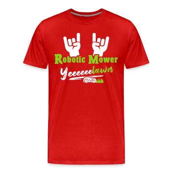 Tondeuse à gazon robotisée Tondeuse à gazon robotisée - T-shirt bio Premium Homme - rouge - Devant - Damien (186cm)