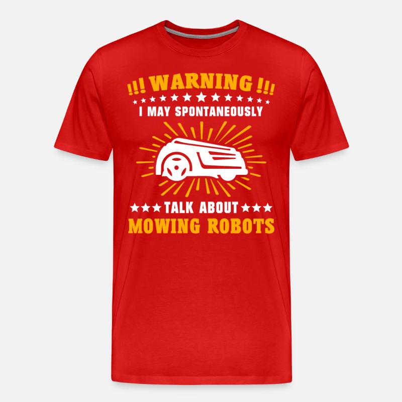 Mähroboter Rasenmäher Roboter - Männer Premium Bio T-Shirt - Rot