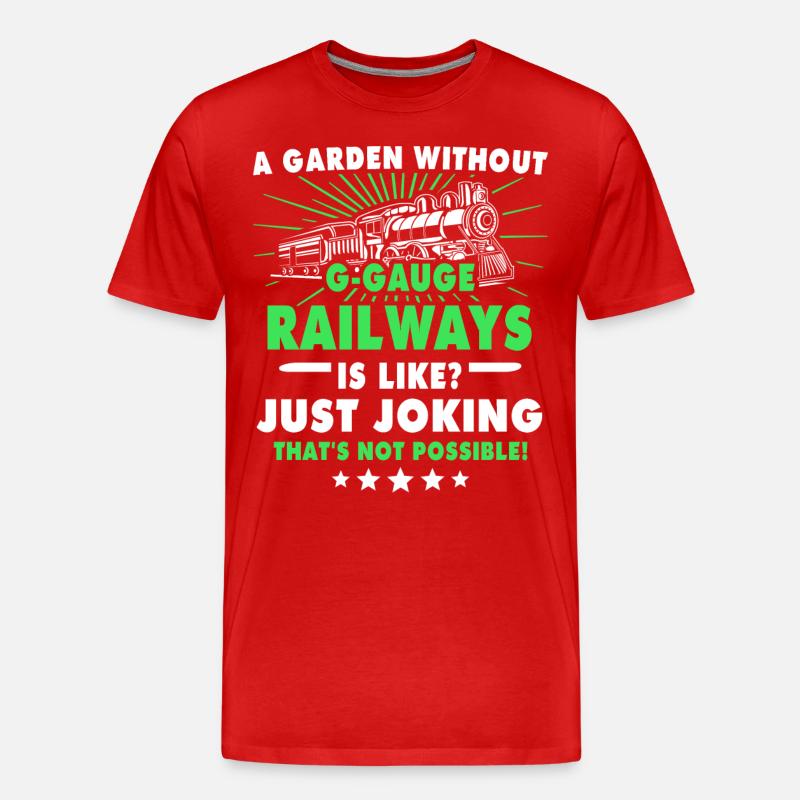 Garteneisenbahn Modelleisenbahn Spur G - Männer Premium Bio T-Shirt - Rot