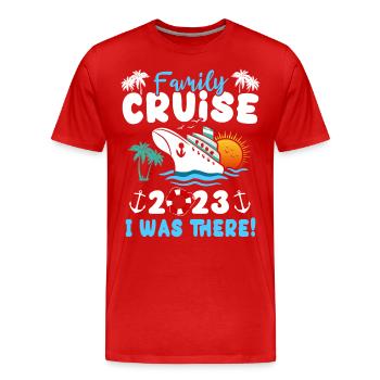 Croisière 2023 Bateau de croisière - T-shirt bio Premium Homme - rouge - Devant - Damien (186cm)